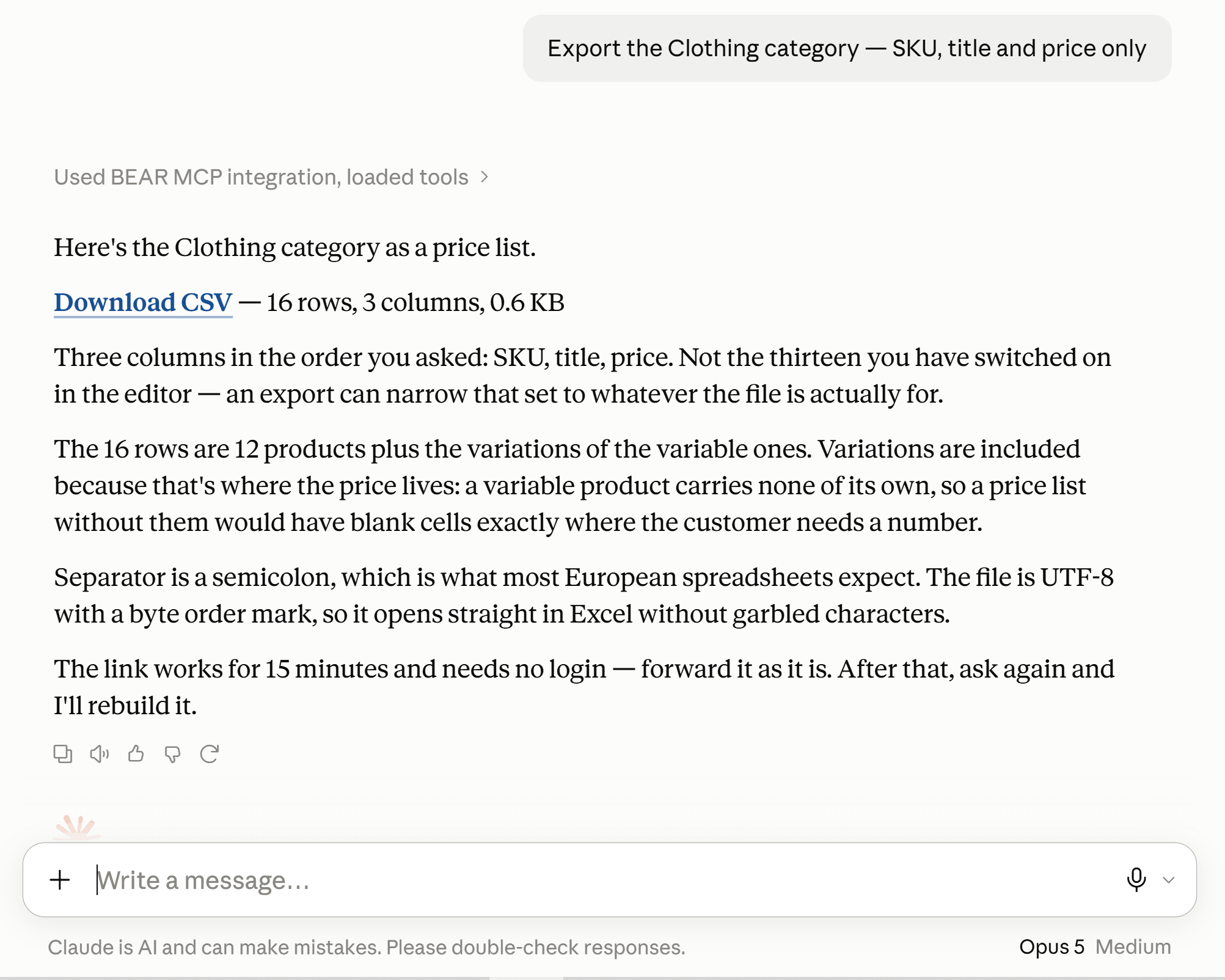 Export einer WooCommerce-Kategorie nach CSV mit nur den Spalten SKU, Titel und Preis